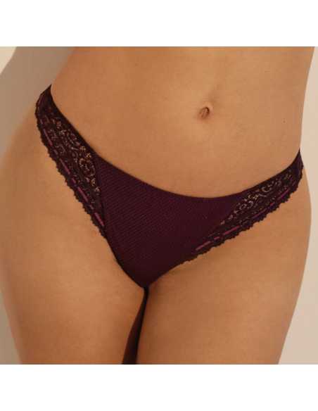 Montse Pedrosa | Tanga Flavia 50801 de Selmark color Berenjena Montse Pedrosa | Tanga Flavia 50801 de Selmark color Berenjena