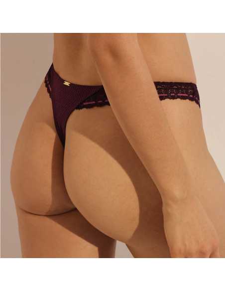 Montse Pedrosa | Tanga Flavia 50801 de Selmark color Berenjena Montse Pedrosa | Tanga Flavia 50801 de Selmark color Berenjena