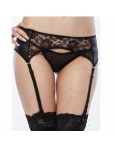 Montse Pedrosa | Set Liguero y Tanga de Queen Lingerie L/XL color Negro