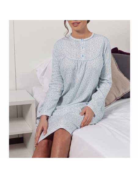 Montse Pedrosa | Camisón 90855 Leila de Marie Claire color Celeste Montse Pedrosa | Camisón 90855 Leila de Marie Claire color Celeste