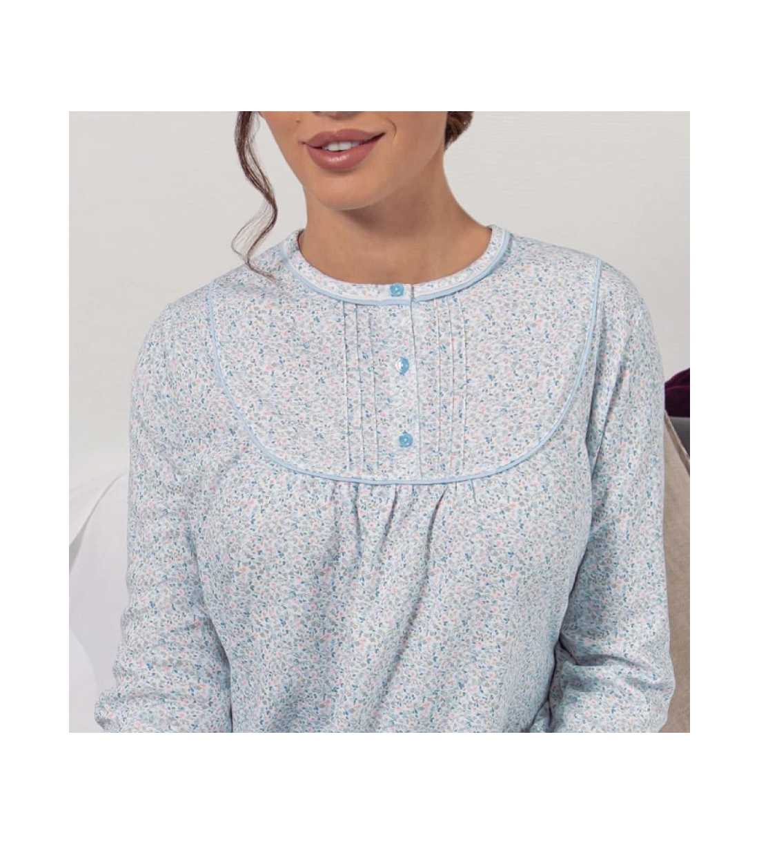 Montse Pedrosa | Camisón 90855 Leila de Marie Claire color Celeste Montse Pedrosa | Camisón 90855 Leila de Marie Claire color Celeste