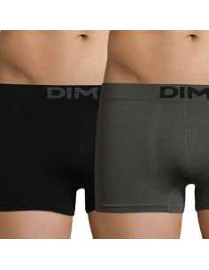 Montse Pedrosa | Pack 2 Boxers D05HH Noir/Gris Fonce de Dim-Unno