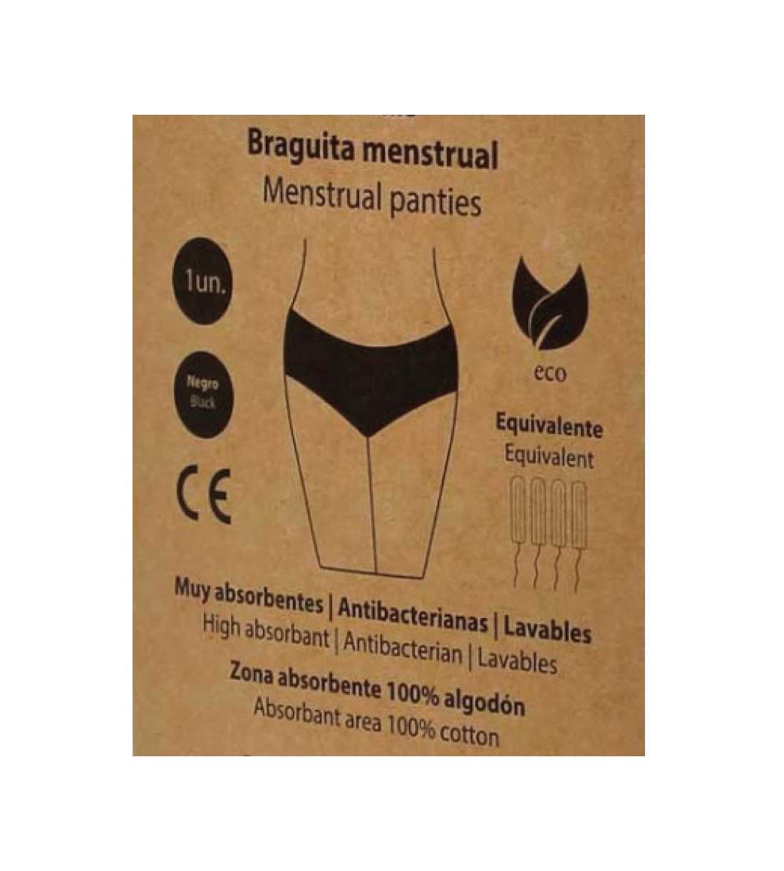 Montse Pedrosa | Braguitas Menstruales Bads - Pan 100ng color Negro Montse Pedrosa | Braguitas Menstruales Bads - Pan 100ng color Negro