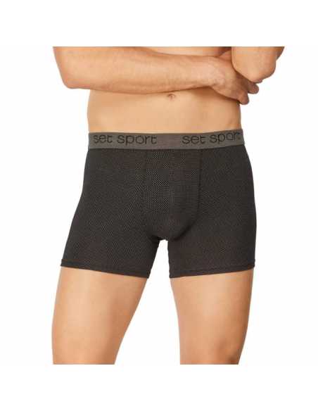 Montse Pedrosa | Bóxer Algodón 18512 de Set en color Negro con topos Blancos Montse Pedrosa | Bóxer Algodón 18512 de Set en color Negro con topos Blancos