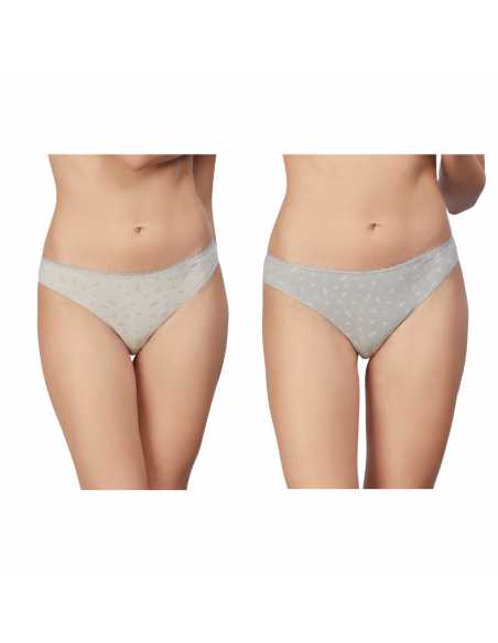 Montse Pedrosa | Pack 2 Bragas Algodón 303 de Avet color Gris Montse Pedrosa | Pack 2 Bragas Algodón 303 de Avet color Gris