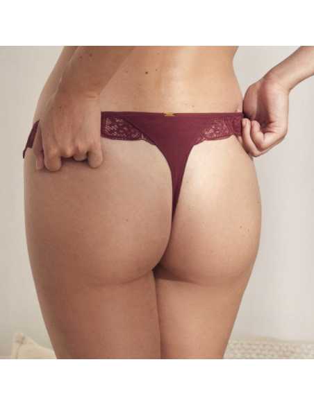 Montse Pedrosa | Tanga Nicole 50901 de Selmark color Burdeos Montse Pedrosa | Tanga Nicole 50901 de Selmark color Burdeos