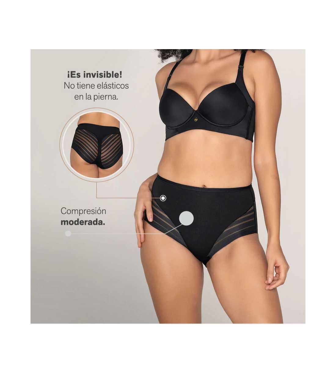 Montse Pedrosa | Braga Faja de Control Suave con Bandas de Tul 012903 de Leonisa Montse Pedrosa | Braga Faja de Control Suave con Bandas de Tul 012903 de Leonisa