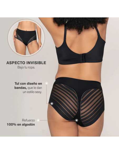 Montse Pedrosa | Braga Faja de Control Suave con Bandas de Tul 012903 de Leonisa Montse Pedrosa | Braga Faja de Control Suave con Bandas de Tul 012903 de Leonisa