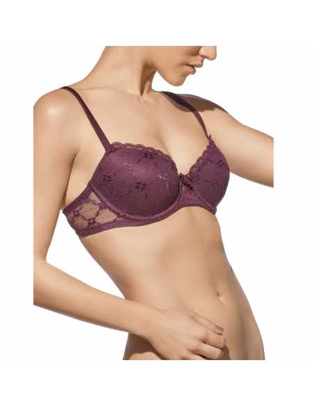 Montse Pedrosa | Sujetador Push Up Brigitte B de Selene color Burdeos Montse Pedrosa | Sujetador Push Up Brigitte B de Selene color Burdeos