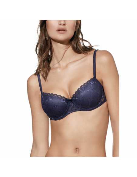 Montse Pedrosa | Sujetador Push Up Brigitte B de Selene color Marino Montse Pedrosa | Sujetador Push Up Brigitte B de Selene color Marino