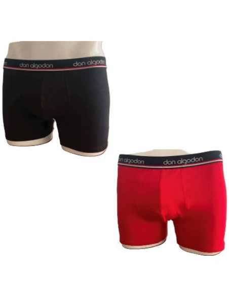 Montse Pedrosa | Pack 2 Bóxers BL 7 Negro/Rojo de Don Algodón Montse Pedrosa | Pack 2 Bóxers BL 7 Negro/Rojo de Don Algodón