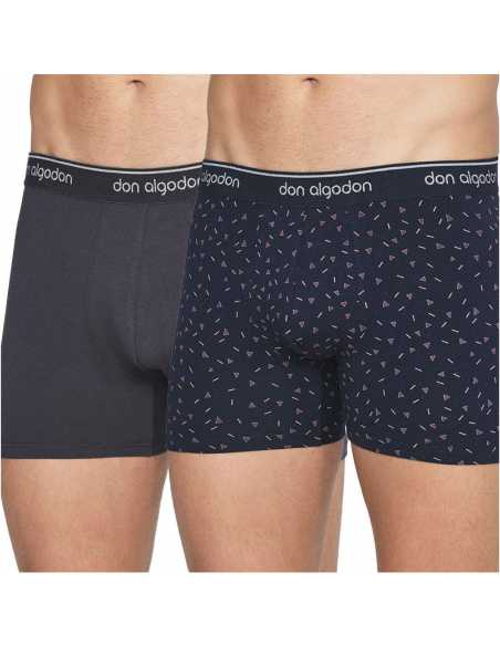 Montse Pedrosa | Pack 2 Bóxers PB 93 Gris O/Marino de Don Algodón Montse Pedrosa | Pack 2 Bóxers PB 93 Gris O/Marino de Don Algodón