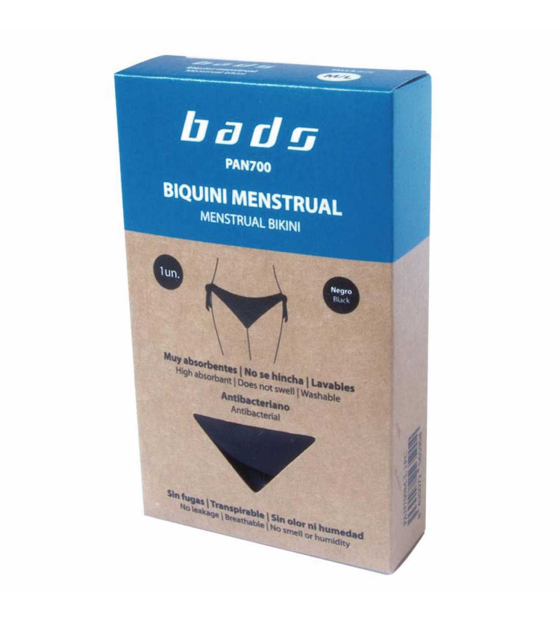 Montse Pedrosa | Biquini Menstrual Bads - PAN700 color Negro Montse Pedrosa | Biquini Menstrual Bads - PAN700 color Negro