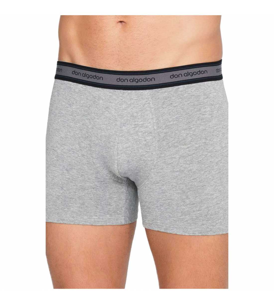 Montse Pedrosa | Pack 2 Bóxers PB 73 Gris/Negro de Don Algodón Montse Pedrosa | Pack 2 Bóxers PB 73 Gris/Negro de Don Algodón