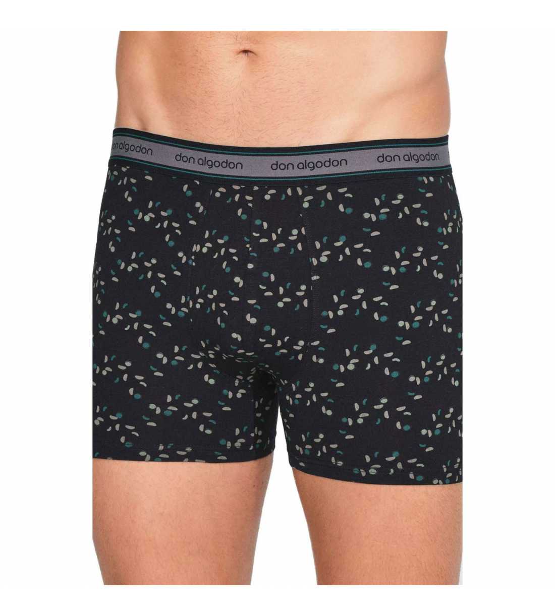 Montse Pedrosa | Pack 2 Bóxers PB 73 Gris/Negro de Don Algodón Montse Pedrosa | Pack 2 Bóxers PB 73 Gris/Negro de Don Algodón