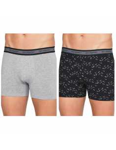 Montse Pedrosa | Pack 2 Bóxers PB73 Gris/Negro de Don Algodón