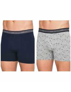 Montse Pedrosa | Pack 2 Bóxers PB73 Marino/Gris de Don Algodón
