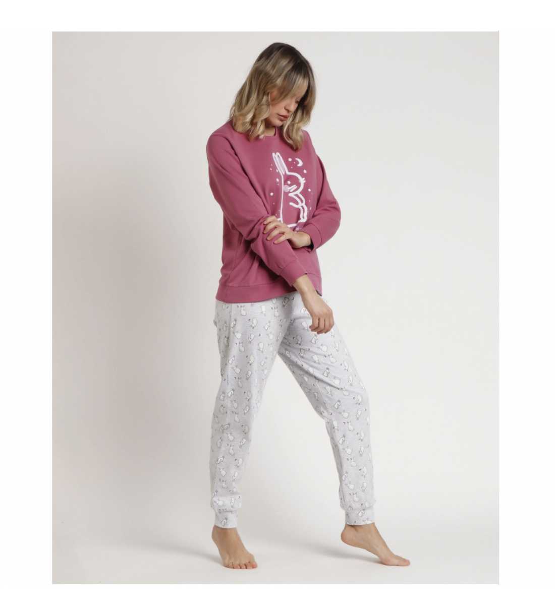 Montse Pedrosa | Pijama Bunnies On The Moon 62599 de Admas en color Unico Montse Pedrosa | Pijama Bunnies On The Moon 62599 de Admas en color Unico