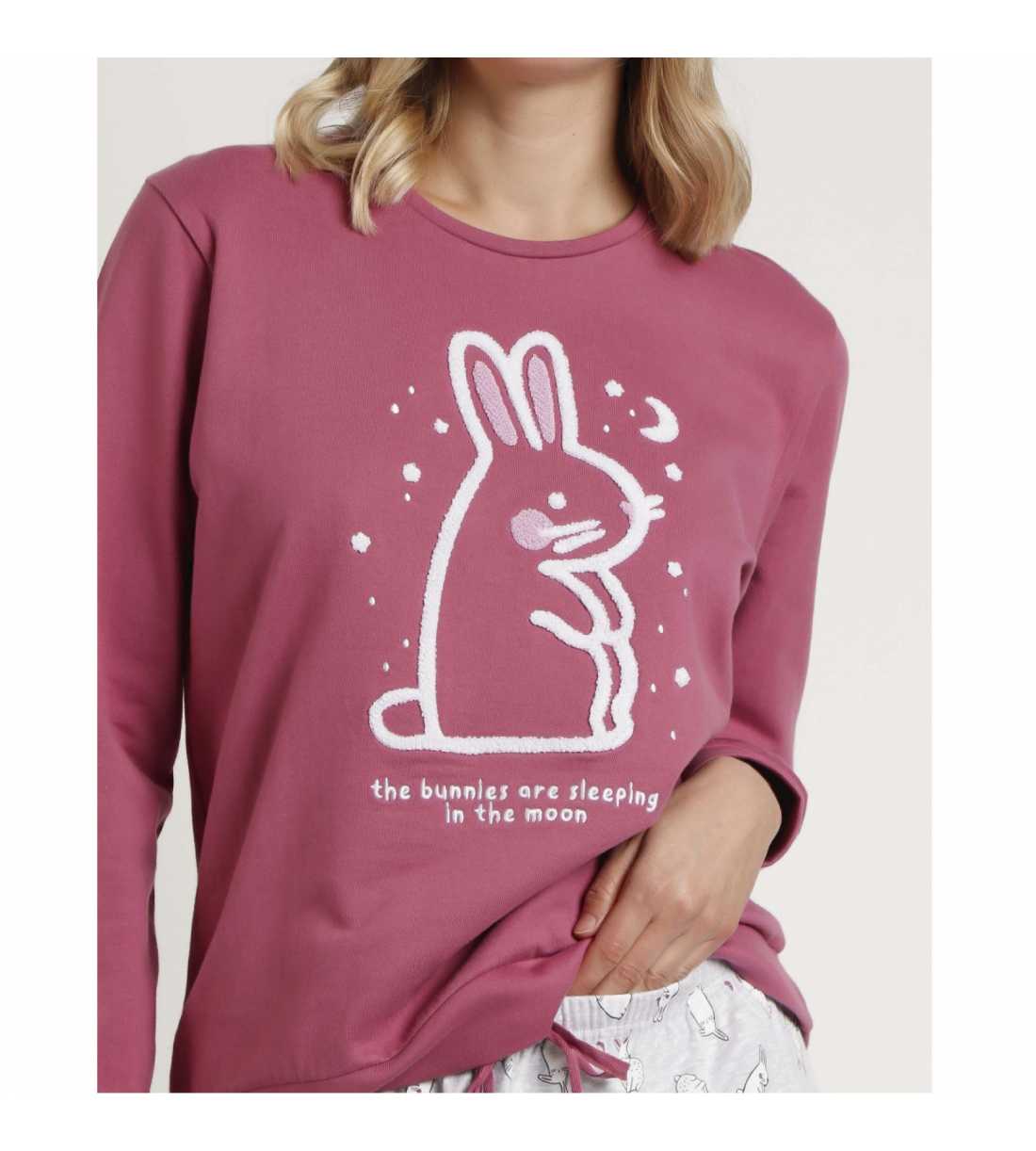 Montse Pedrosa | Pijama Bunnies On The Moon 62599 de Admas en color Unico Montse Pedrosa | Pijama Bunnies On The Moon 62599 de Admas en color Unico