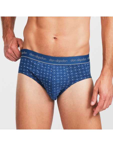 Montse Pedrosa | Pack 2 Slips PS 64 Azul/Mari de Don Algodón Montse Pedrosa | Pack 2 Slips PS 64 Azul/Mari de Don Algodón