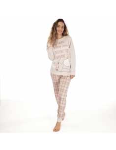 Montse Pedrosa | Pijama 25361 de Rachas en color Beige