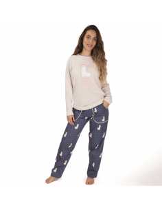 Montse Pedrosa | Pijama 25374 de Rachas en color Beige