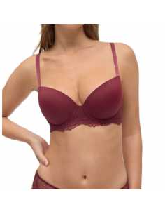 Montse Pedrosa | Sujetador Push Up 10774 Cabernet Red de Ysabel Mora