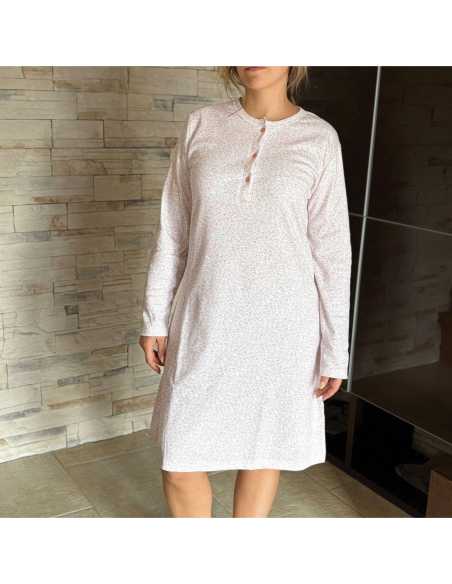 Montse Pedrosa | Camisón Manga Larga Algodón 6567 de Lin Montse Pedrosa | Camisón Manga Larga Algodón 6567 de Lin