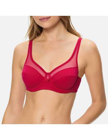 Montse Pedrosa | Sujetador Generous ASF Rojo Cereza de Dim Montse Pedrosa | Sujetador Generous ASF Rojo Cereza de Dim