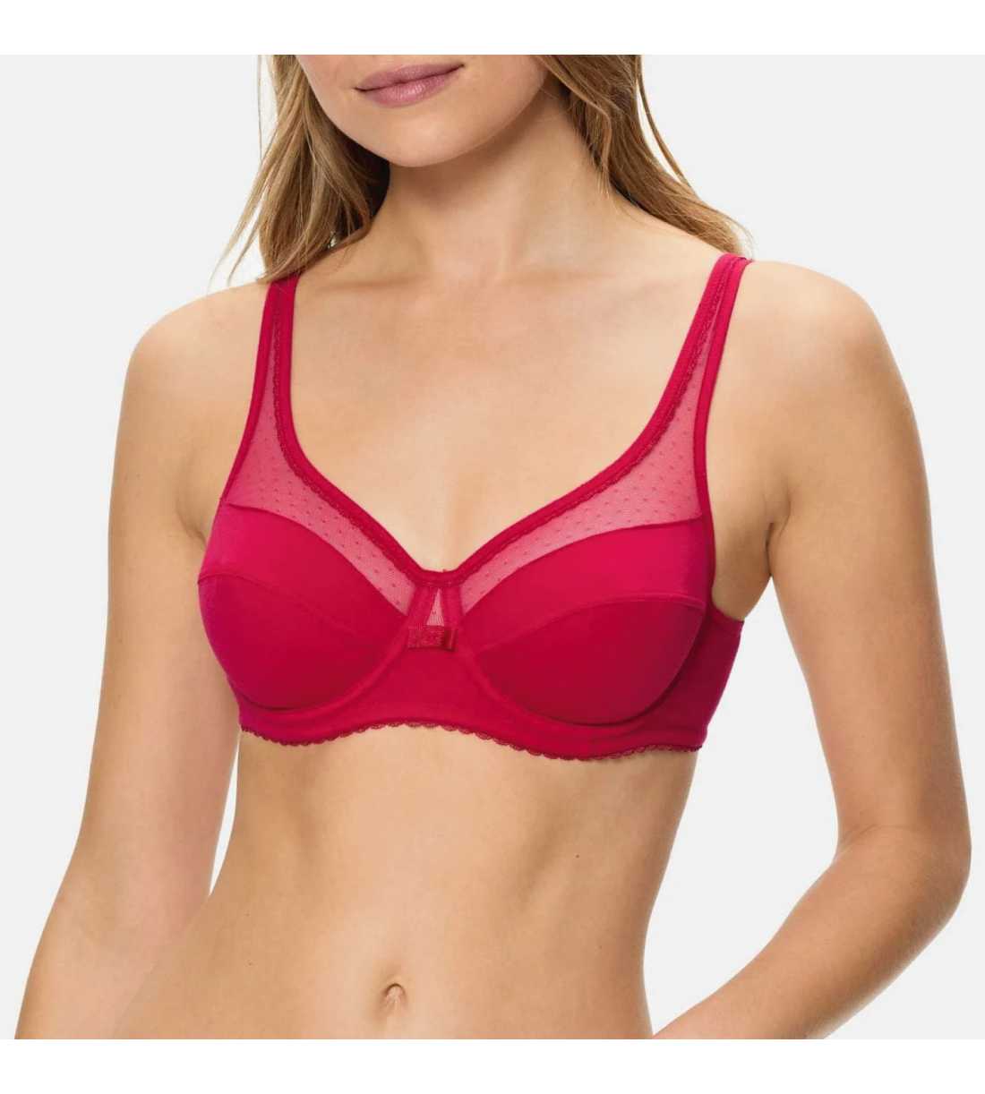 Montse Pedrosa | Sujetador Generous ASF Rojo Cereza de Dim Montse Pedrosa | Sujetador Generous ASF Rojo Cereza de Dim