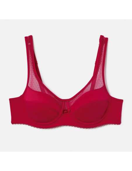 Montse Pedrosa | Sujetador Generous ASF Rojo Cereza de Dim Montse Pedrosa | Sujetador Generous ASF Rojo Cereza de Dim
