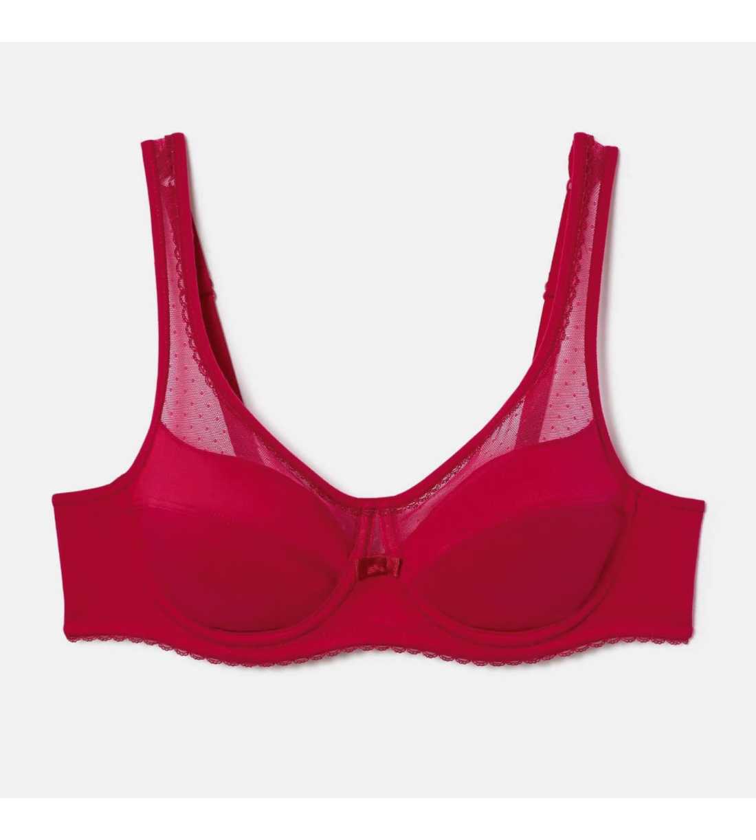 Montse Pedrosa | Sujetador Generous ASF Rojo Cereza de Dim Montse Pedrosa | Sujetador Generous ASF Rojo Cereza de Dim