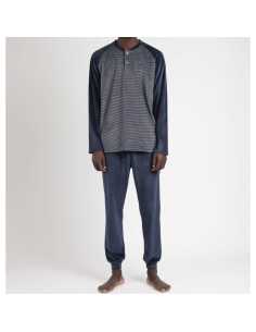 Montse Pedrosa | Pijama Velvet Basic Stripes 60331 de Admas