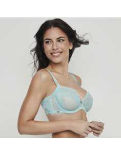 Montse Pedrosa | Sujetador Manuela 31311 de Selmark color Turquesa