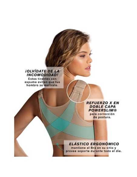 Montse Pedrosa | Sujetador sin Aros Corrector de Postura con Broche Delantero 011473 de Leonisa Montse Pedrosa | Sujetador sin Aros Corrector de Postura con Broche Delantero 011473 de Leonisa