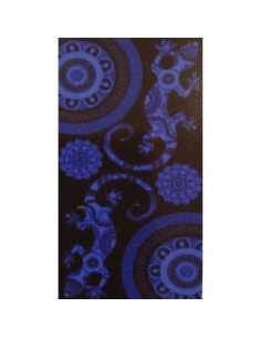 Montse Pedrosa | Toalla Gecko Tribal Azul 85 x 160 cm
